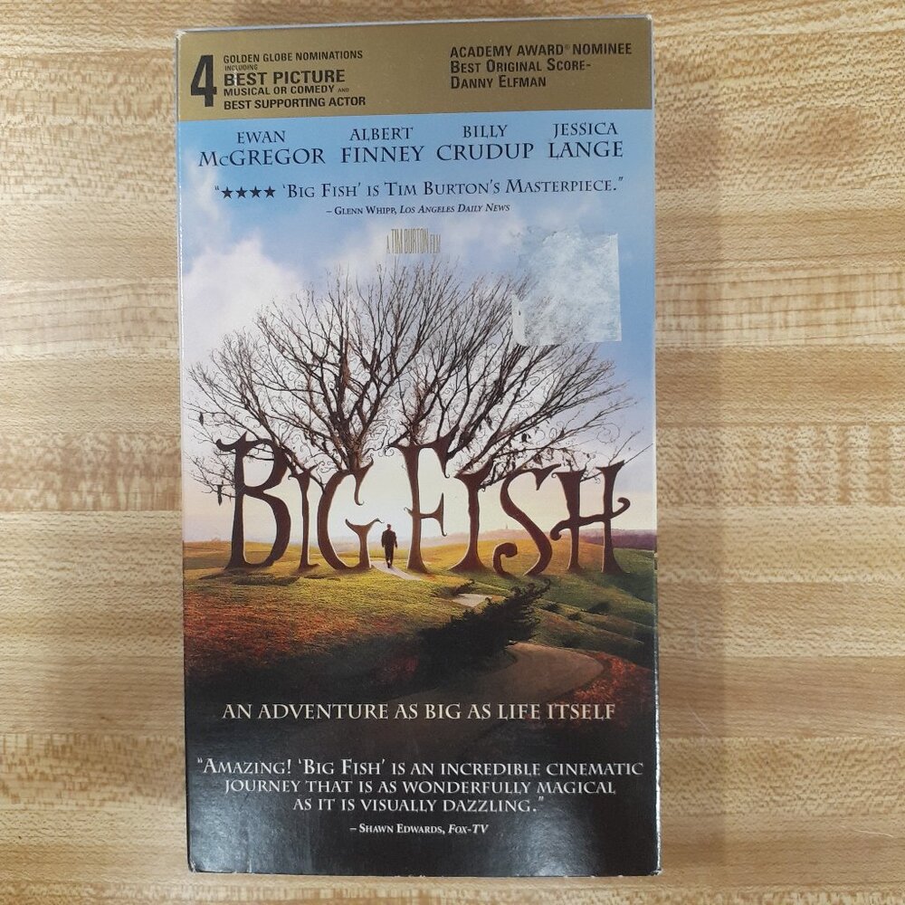 Big Fish VHS 2004 Tim Burton Helena Bonham Carter Jessica Lange Columbia VTG Y2K